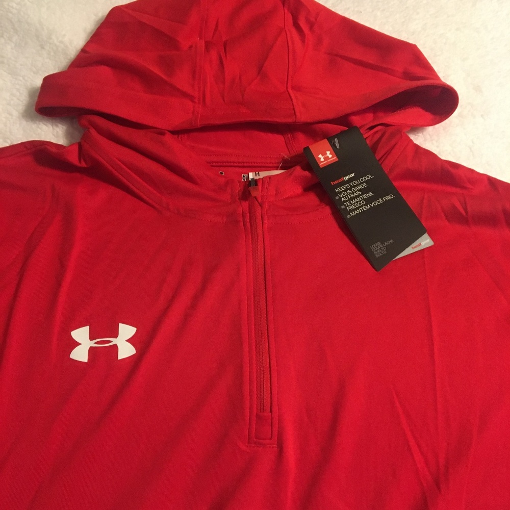 Under Armour Mens HeatGear Hoodie Shirt Loose XL